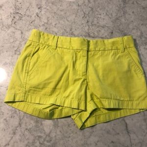 J Crew 3” chino shorts, bright yellow